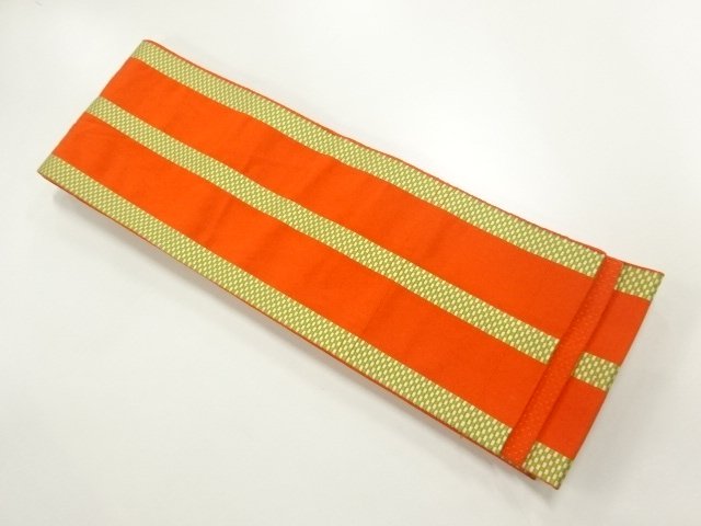 JAPANESE KIMONO / HANHABA OBI / WOVEN STRIPE 